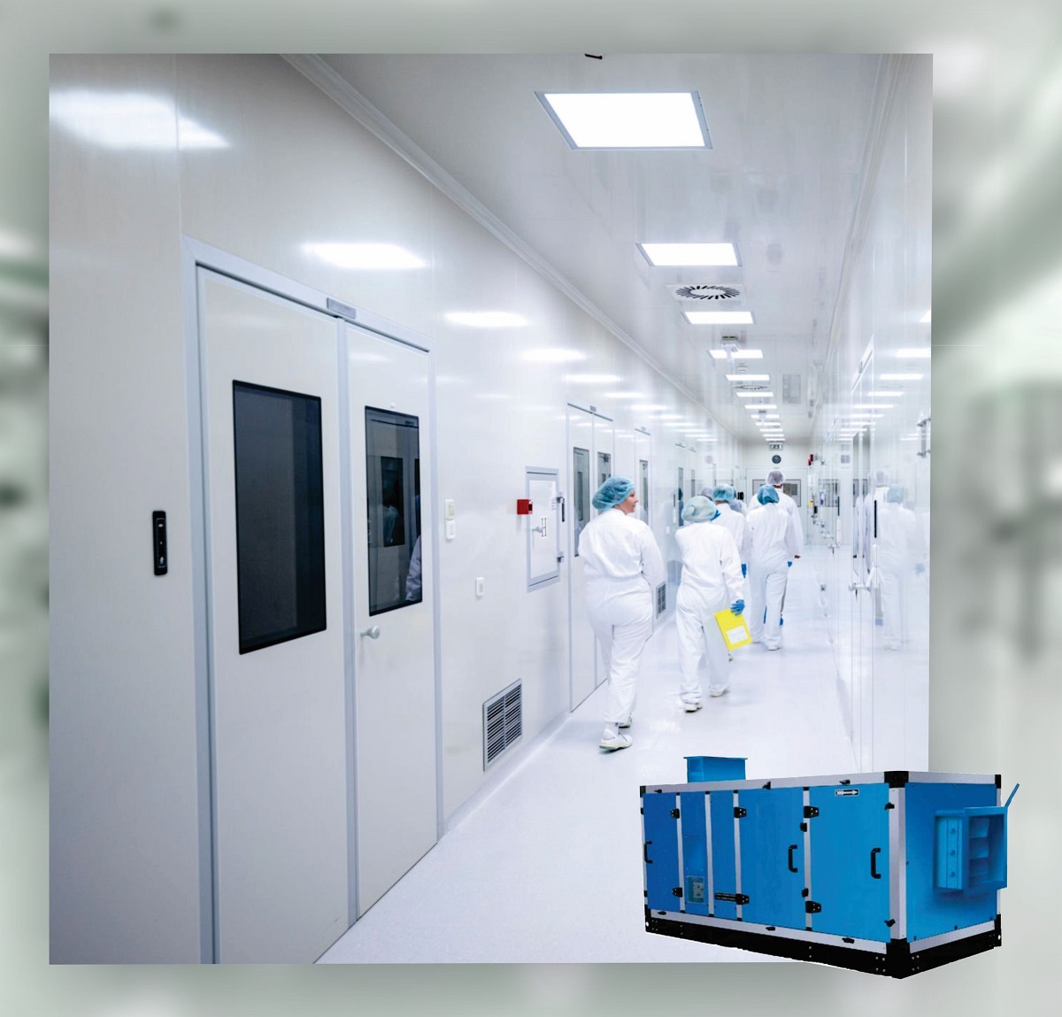 Air Handling Unit (AHU) for cleanroom ventilation