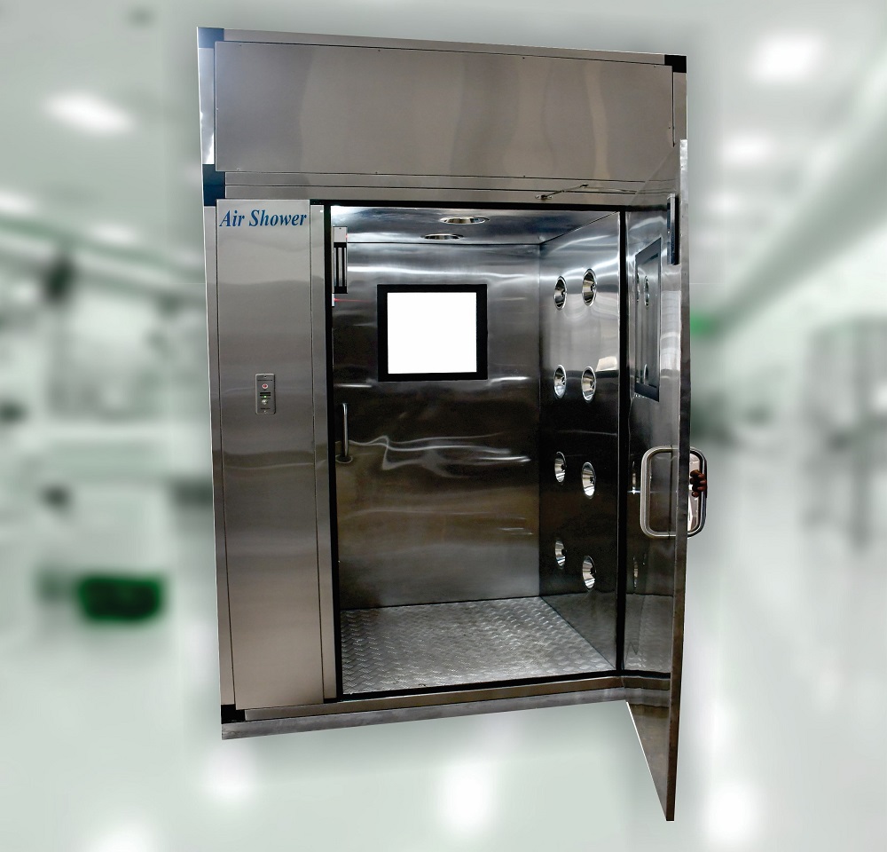 Air shower unit for cleanroom contamination control