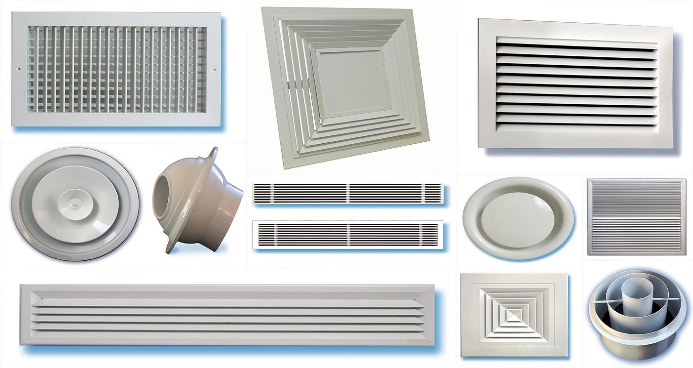 HVAC air grill diffuser for ventilation system