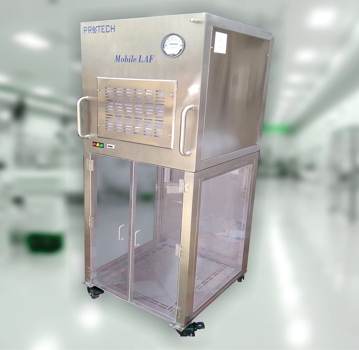 Mobile laminar air flow unit for laboratory use