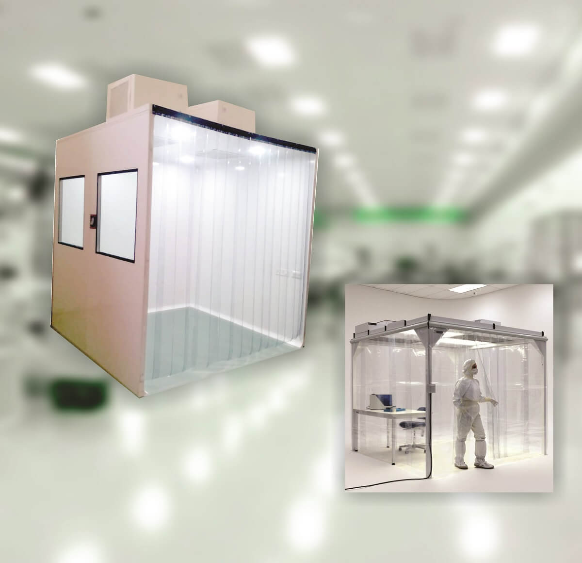 Portable cleanroom mobile tent for sterile use