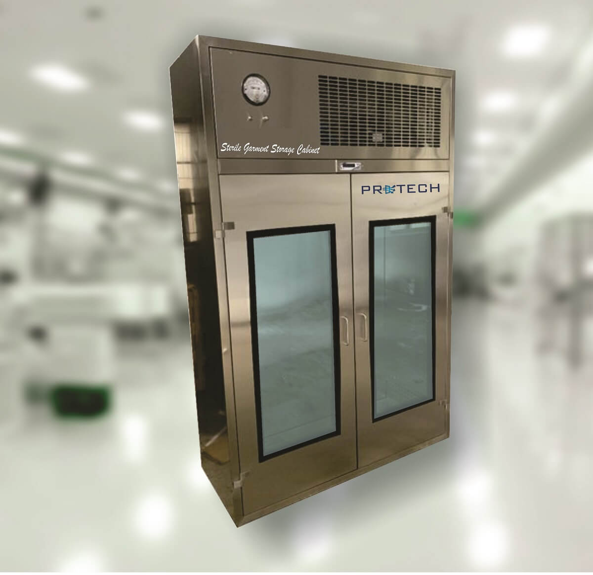 Sterile garment storage cabinet for cleanroom